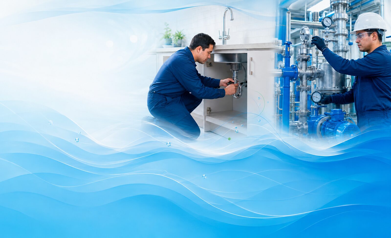 Técnico de 24-7 Gasfíter atendiendo una urgencia
