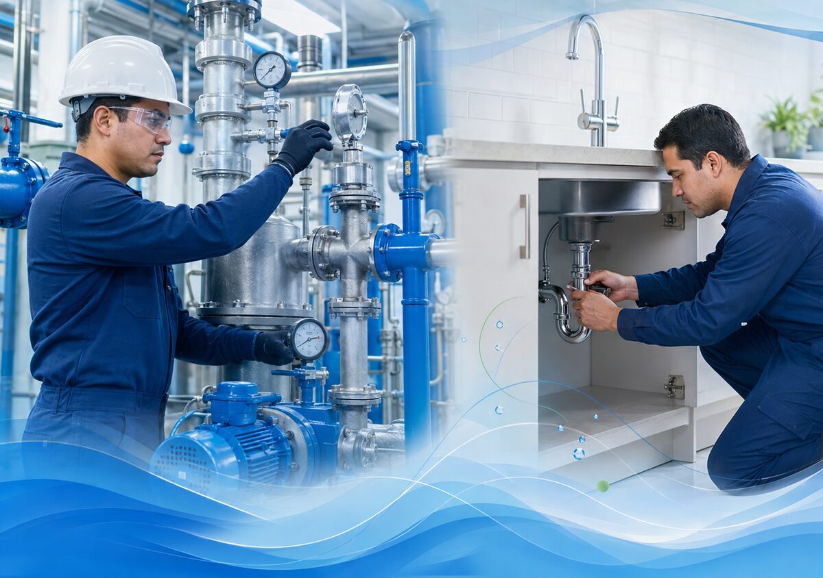 Técnicos de 24-7 Gasfíter trabajando en terreno